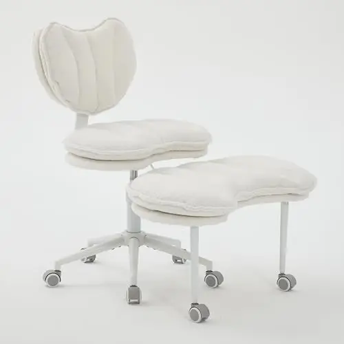 Meditation Chair with Wheels, Ergonomic Criss Cross Chair, Adjustable ADHD Floor Sitting Chair, Swivel Cross Legged