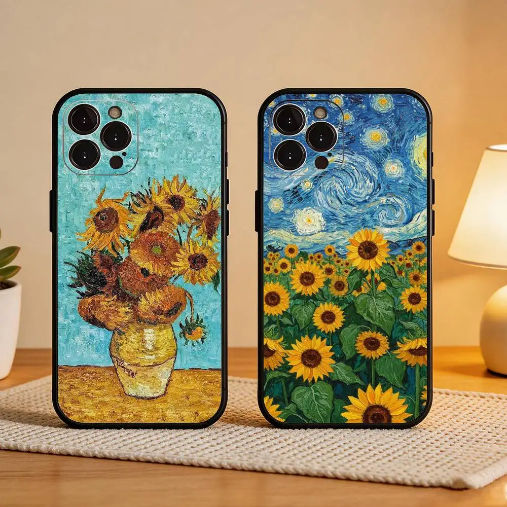 

Paintings by the genius artist Van Gogh Phone Case For iPhone17,16,15,14,13,12,Plus,Pro Max, 5G Others Soft Black Cover