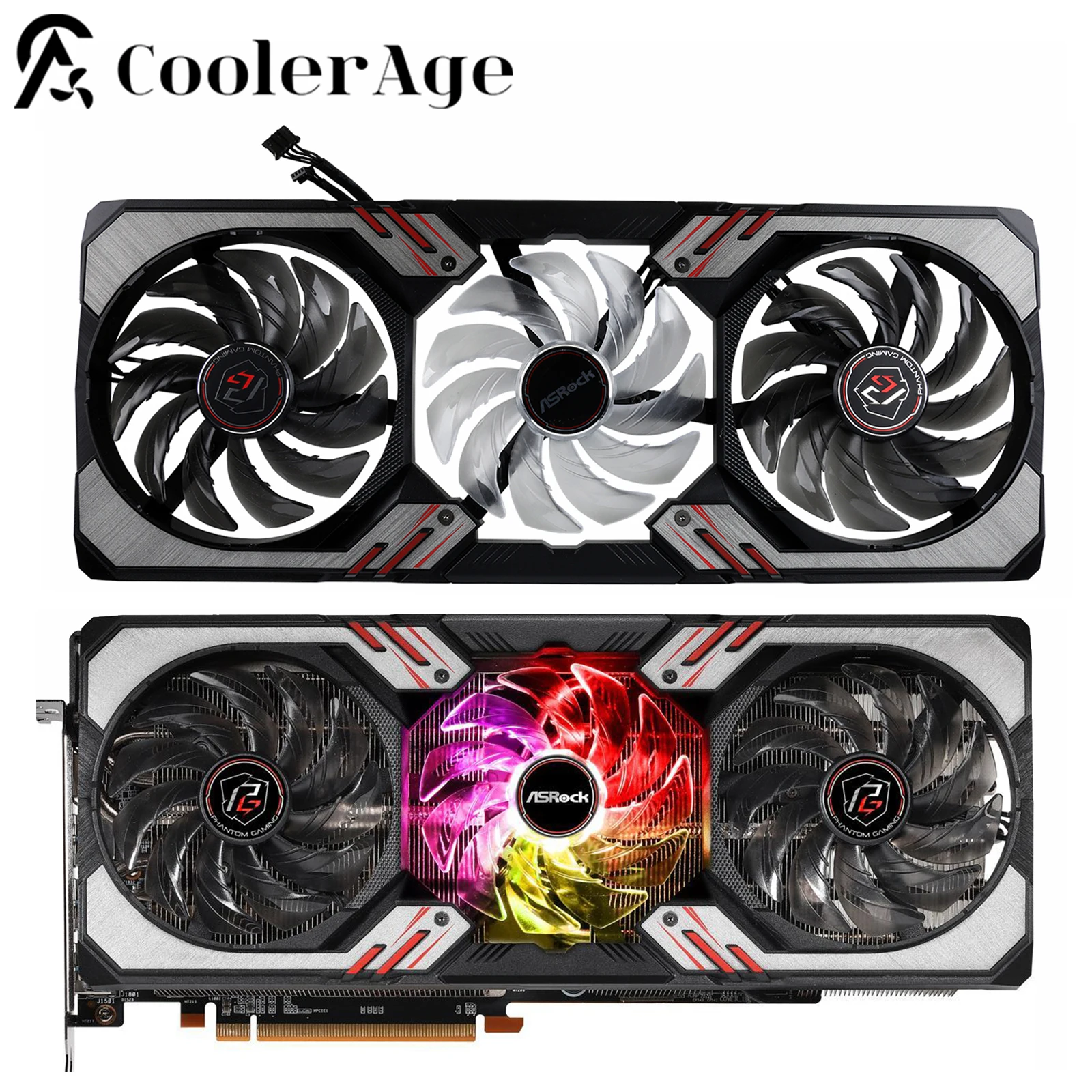 For Asrock AMD Radeon RX 6700 6800 XT Phantom Gaming Video Card Fan with Case 85MM RX6700XT 6800XT Graphics Card Cooling Fan