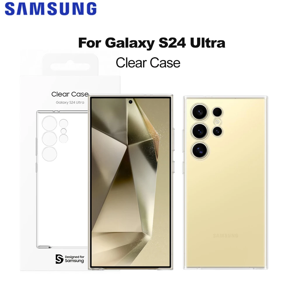 

Original New Clear Protective Case For Samsung Galaxy S24 Ultra S24Ultra Transparent Cover