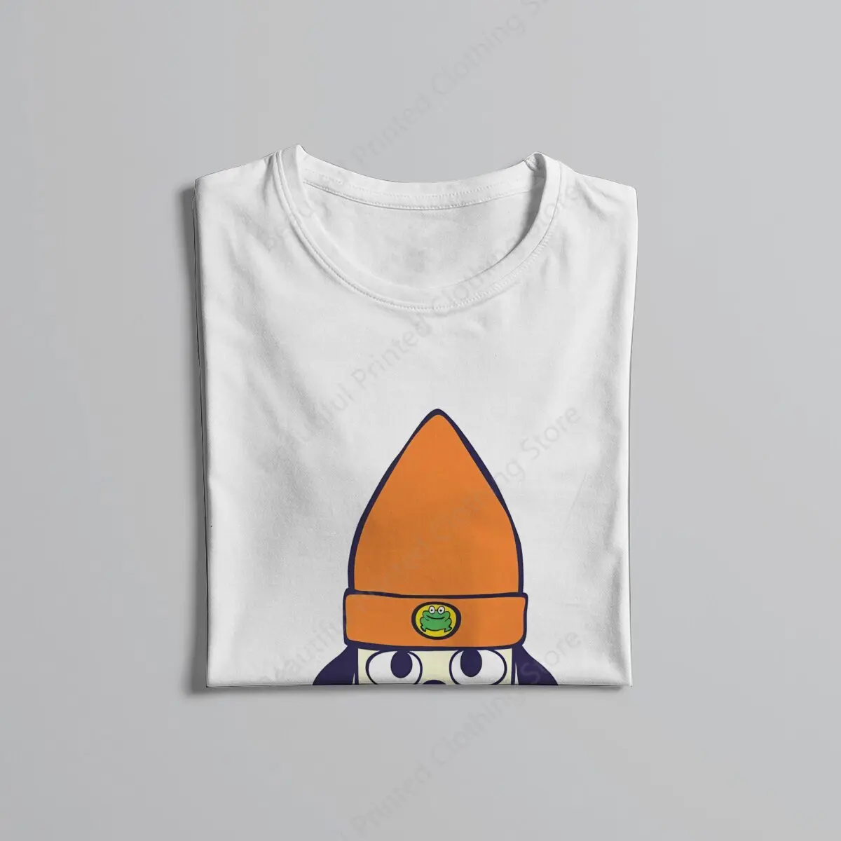 PaRappa The Rapper Mens T-Shirt 1990’s video game Funny Printing T-Shirts O-Neck Breathable Tee Cotton Fun Tees