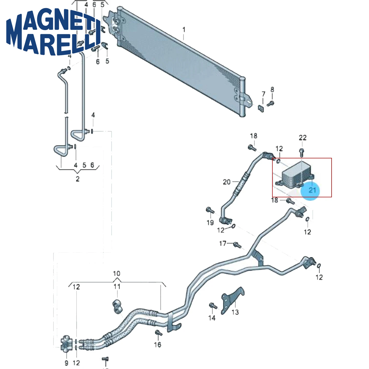 95830703700 7P0317037 Automatikgetriebe-Ölkühler für Audi Q7 3.0 4.2 für VW Touareg 3.2L V6 V8 für Porsche Cayenne – Detail 1