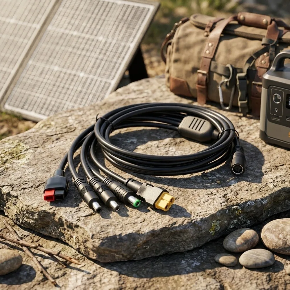 1.5m Solar Charging Cable with DC7909 Female and Male Termination for Integration with Solar Panels and DC Accessories