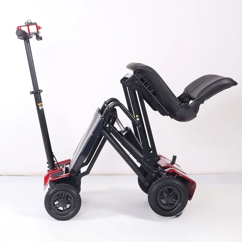 

Four-wheeled elderly disabled automatic folding scooter convenient electric vehicle