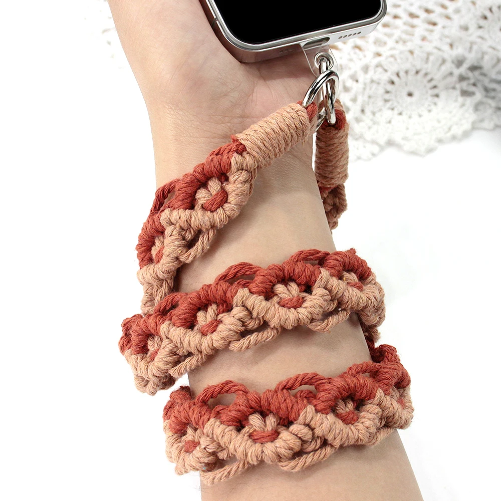 Macrame Kit Diagonal Half Hitch Phone Lanyard DIY Material Pack Polyester Handmade Craft Gift for Beginners Key Bag Camera Strap view 3