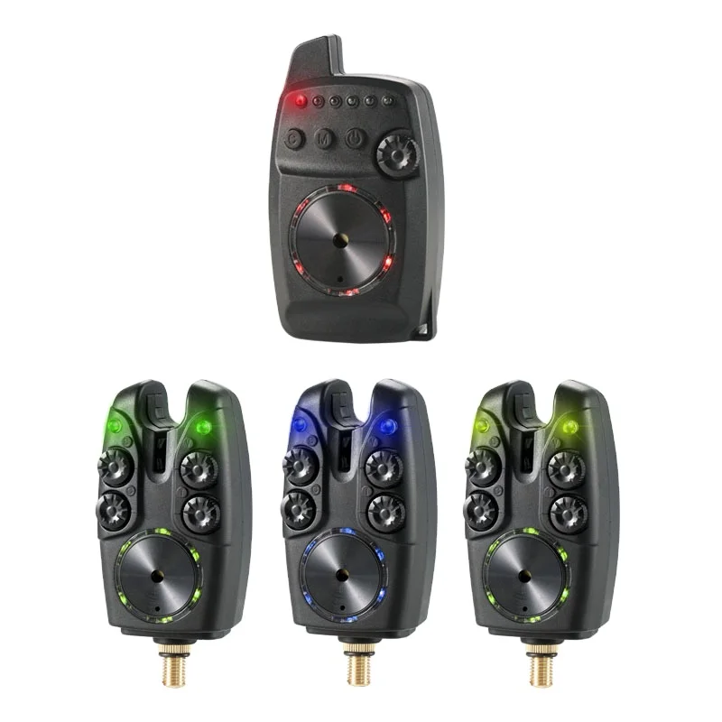 

JY-77 1+3/1+4 Wireless Bite Alarm Set Remote Control Bite Indicator Carp Fishing Accessories Colorful Light