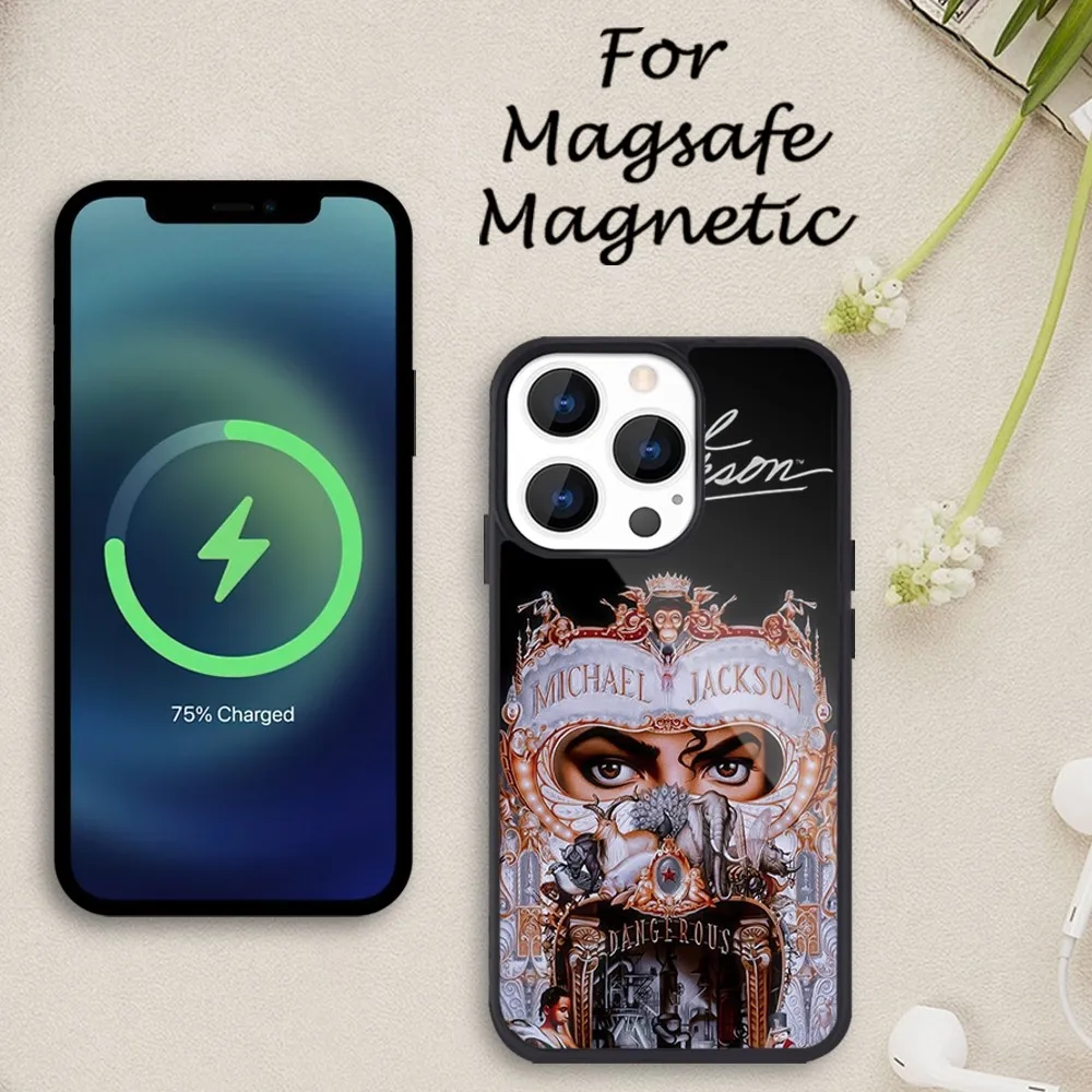 Singer M-Michael Jackson Phone Case For iPhone 15 14 13 12 11 Pro Max Plus For Magsafe Magnetic Wireless Charge Cover