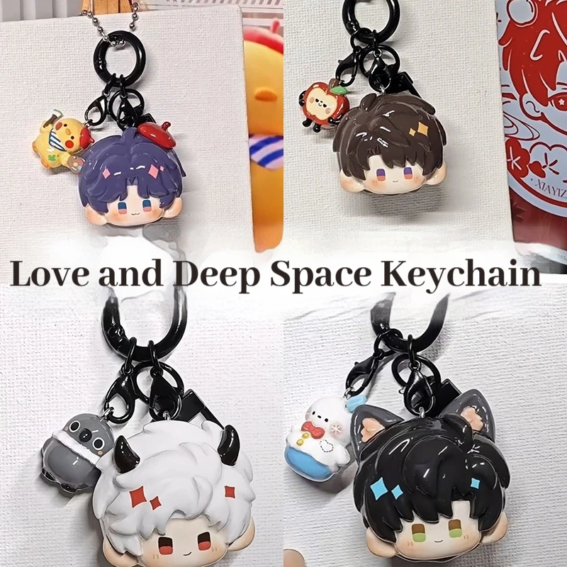 Porte-clés périphérique de jeu animé Love And Deepspace, pendentif Xavier Zayne Rafayel Sylus, sac à dos d'attribut, cadeau de vacances
