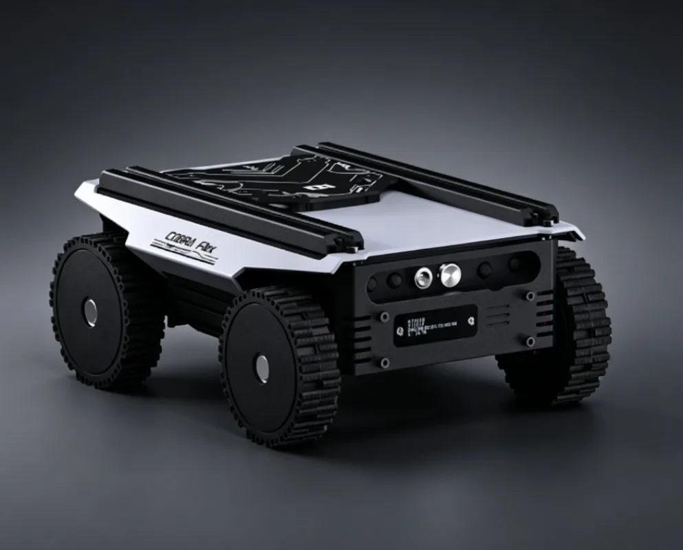 Flex 4WD Modular Robot Chassis Kit, Hub Motor Drive-by-Wire Compact Chassis for Raspberry Pi Jetson