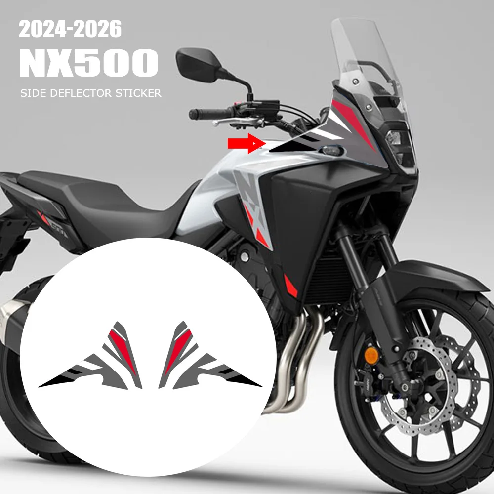 For Honda Nx500 2024-2026 New Motorcycle Accessories Side Air Deflector Protect Sticker Side Wind Deflector Decorative Sticker