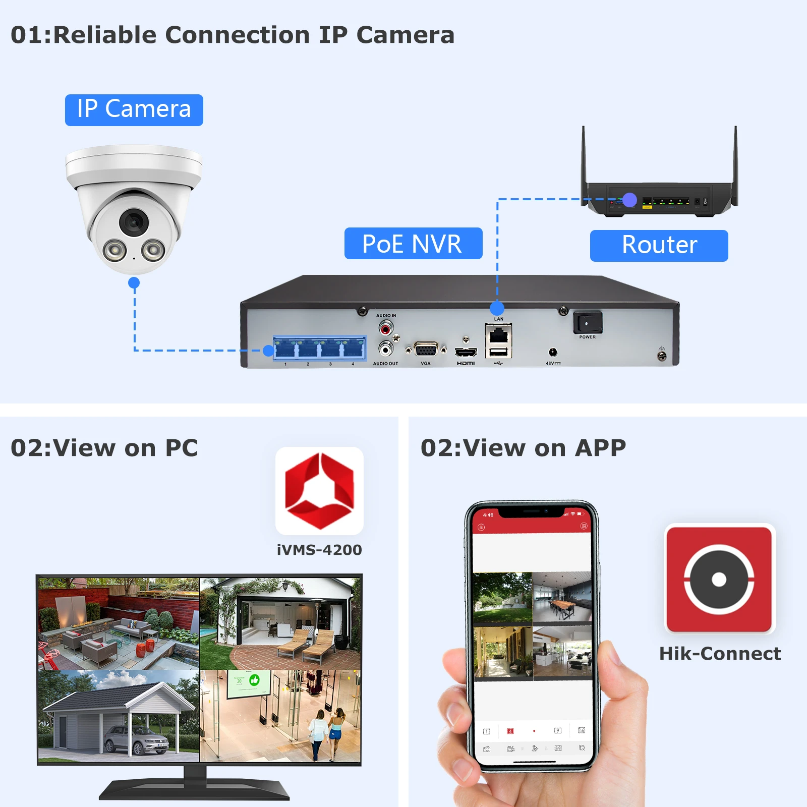 Imagem -02 - Hikvision-câmera de Vigilância Inteligente 4k hd ip 5mp 8mp Segurança Luz Dupla Cor Infravermelha Visão Nocturna Microfone Embutido