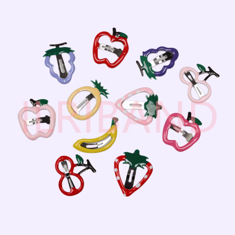 10 teile/los Hot Sweetly Erdbeere Obst BB Haar Klaue Seite Clips für Frauen Mädchen Kinder Haarnadel Boutique Haar Zubehör Kopfbedeckungen – Detail 3