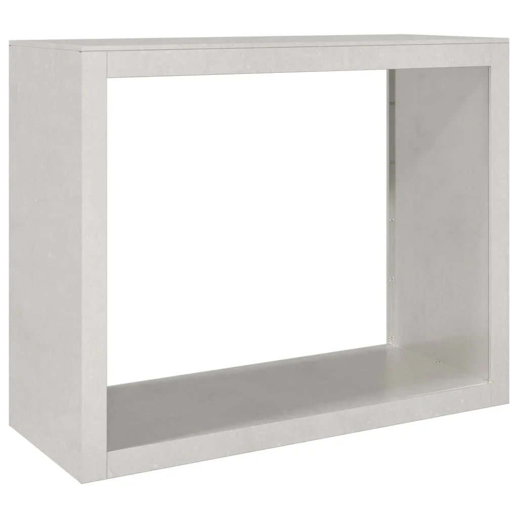 Estante para leña de acero inoxidable 100x40x80 cm, soporte para leña de exterior para jardín