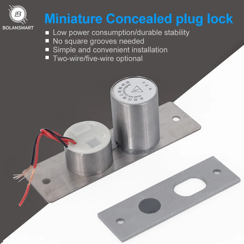 Mini Gate Door Access Control System Electric Magnetic Glass Door Lock Drop Bolt Deadbolt High Strength Stainless Steel