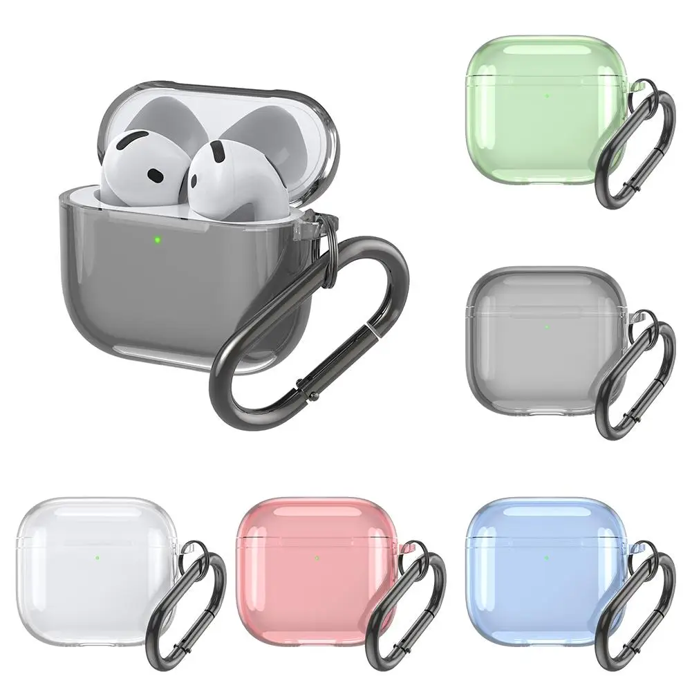 Adequado para fone de ouvido Airpods4, novo fone de ouvido Bluetooth Tpu transparente e simples E3z8