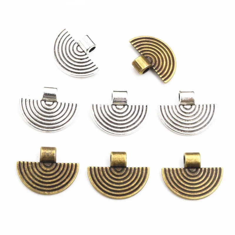 

100pcs/lot DIY Jewelry Accessories Alloy Fans Earring Connector Bracelet Loose Bead Pendant