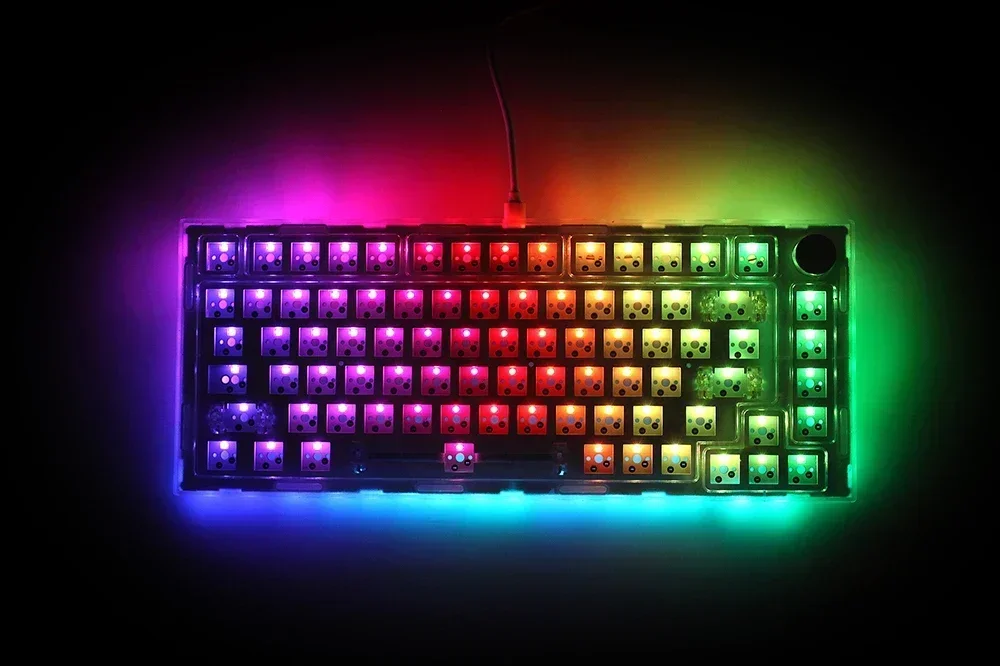 Imagem -05 - Kit de Teclado 75 Próximo Tempo 75 Kit de Teclado Próximo X75 Junta Mecânica Personalizada Troca Quente Pcb Rgb Keydous tipo c