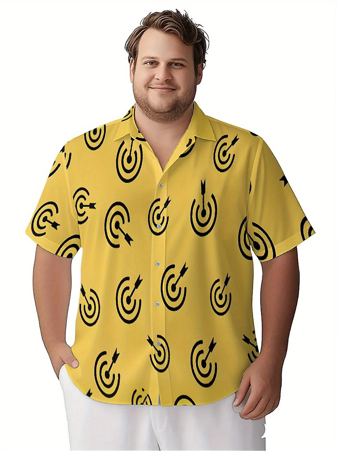 Men's Plus Size Hawaiian Shirts Darts pattern, Unisex Aloha Shirts,New in Summer Tops Tee,streetwear