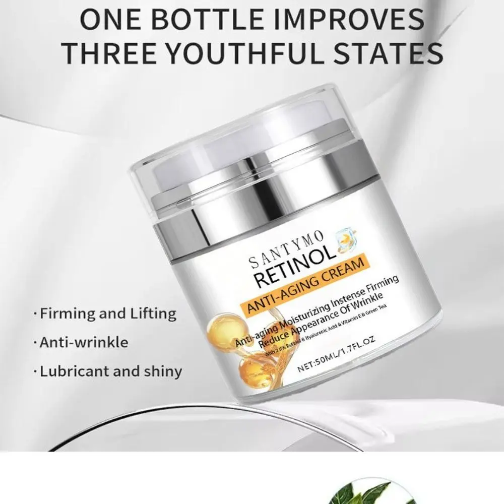 with Hyaluronic Acid Niacinamide Vitamin E Retinol Face Cream Anti Aging Reduce Fine Lines Bleaching Cream Hydrate