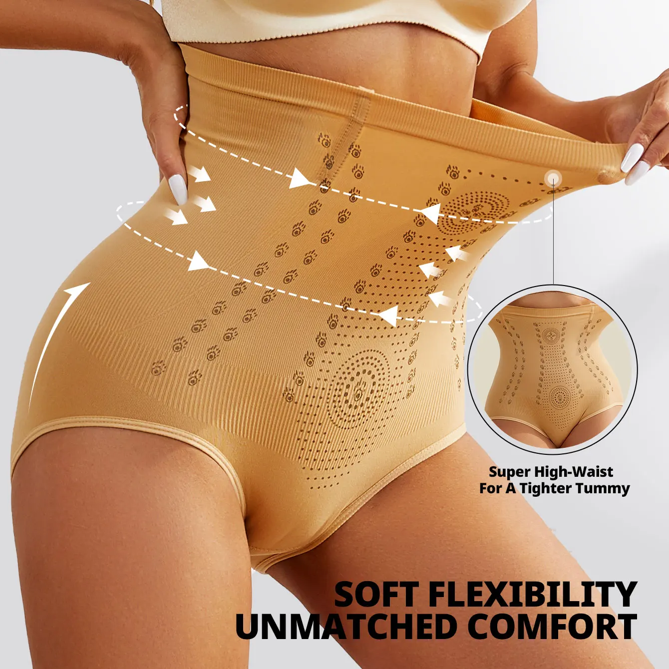 High Waist Women's Strong Flat Belly Panties Seamless Tummy Control Body Shaping Underwear Postpartum Slimming Briefs