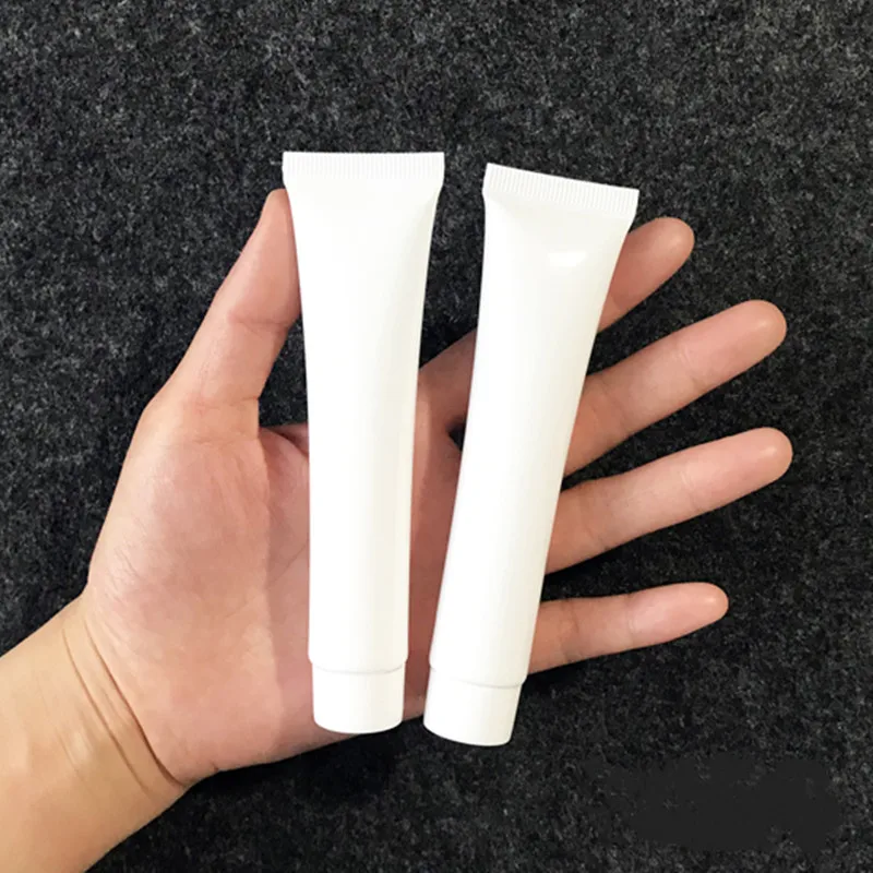 10-100pcs Empty 30ml Slender Soft Tube White PE Hose Squeeze Bottle Eye Cream Lotion Ointment Skincare Cosmetic Containe