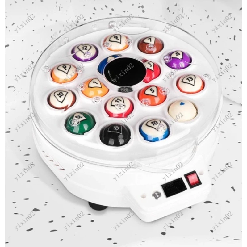 

Automatic Billiard Cleaner with 16 Balls - Pool Ball Wash And Polish Machine for Sports And Fitness Equipment Maintenance