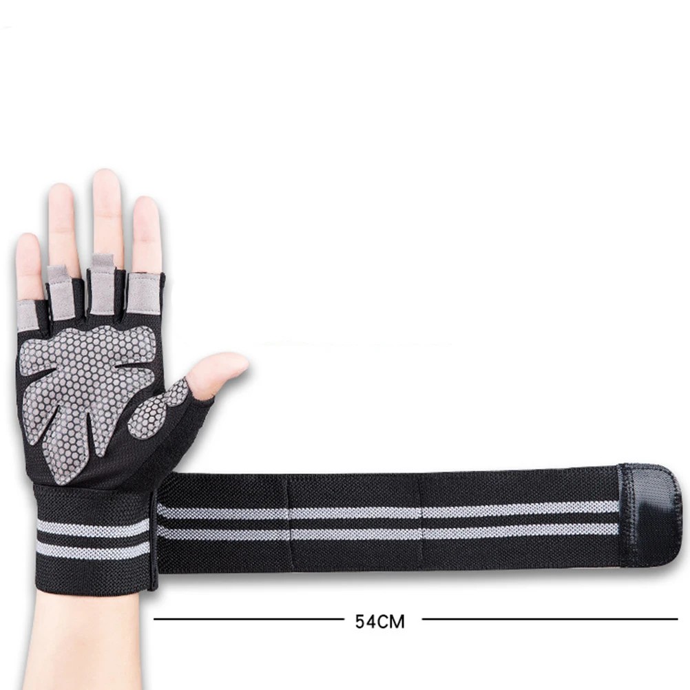 

1Pair Fitness Gym Gloves Breathable Anti-Slip Wrist Wraps Weightlifting Bodybuilding Workout Gloves for Strength Training