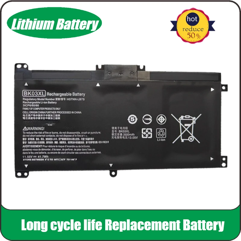 

New BK03XL 11.5V 3500mAh Laptop Battery for HP Pavilion X360 Convertible 14m-ba011dx14m-ba1xx 14m-ba0xx 14-ba000 14m-ba013dx