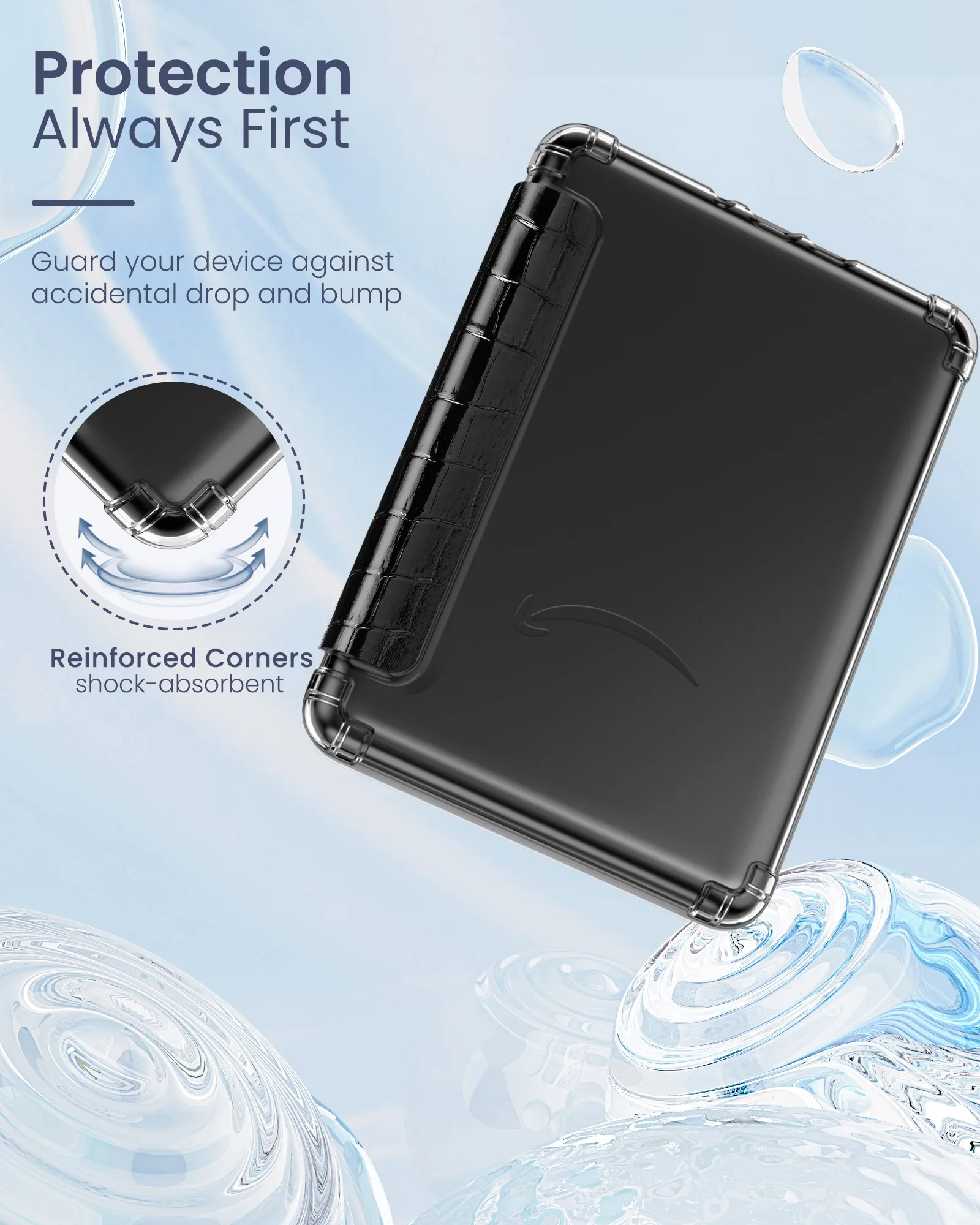 Etui na Kindle 6-calowy 11. generacji - wersja 2024, ultra przezroczysta, miękka, elastyczna, transparentna obudowa z TPU na tył, pasuje również do Kindle 6-calowy 11. generacji 2022. — zdjęcie produktu 3
