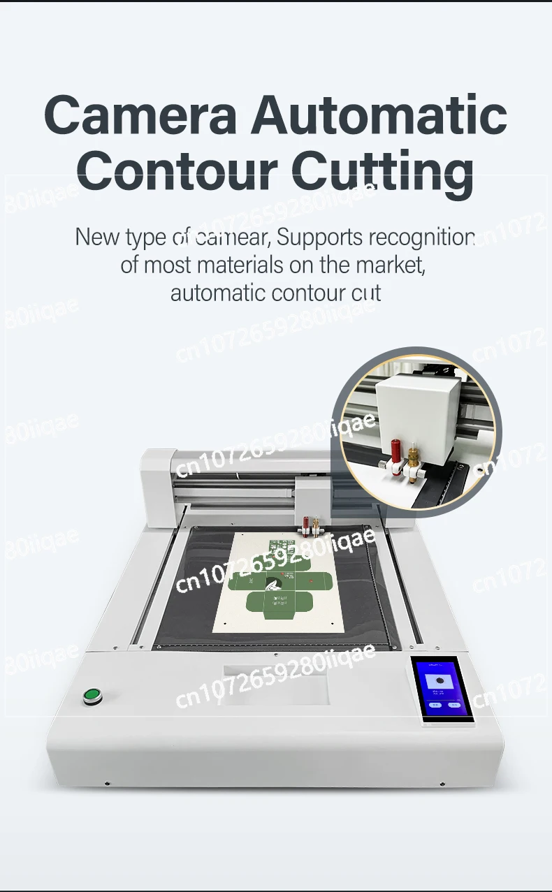 A3+ Flatbed Cutter Plotter Double Head Cutting Creasing Box Making Machine with Sign Master AI CDR Label Cutting Machine