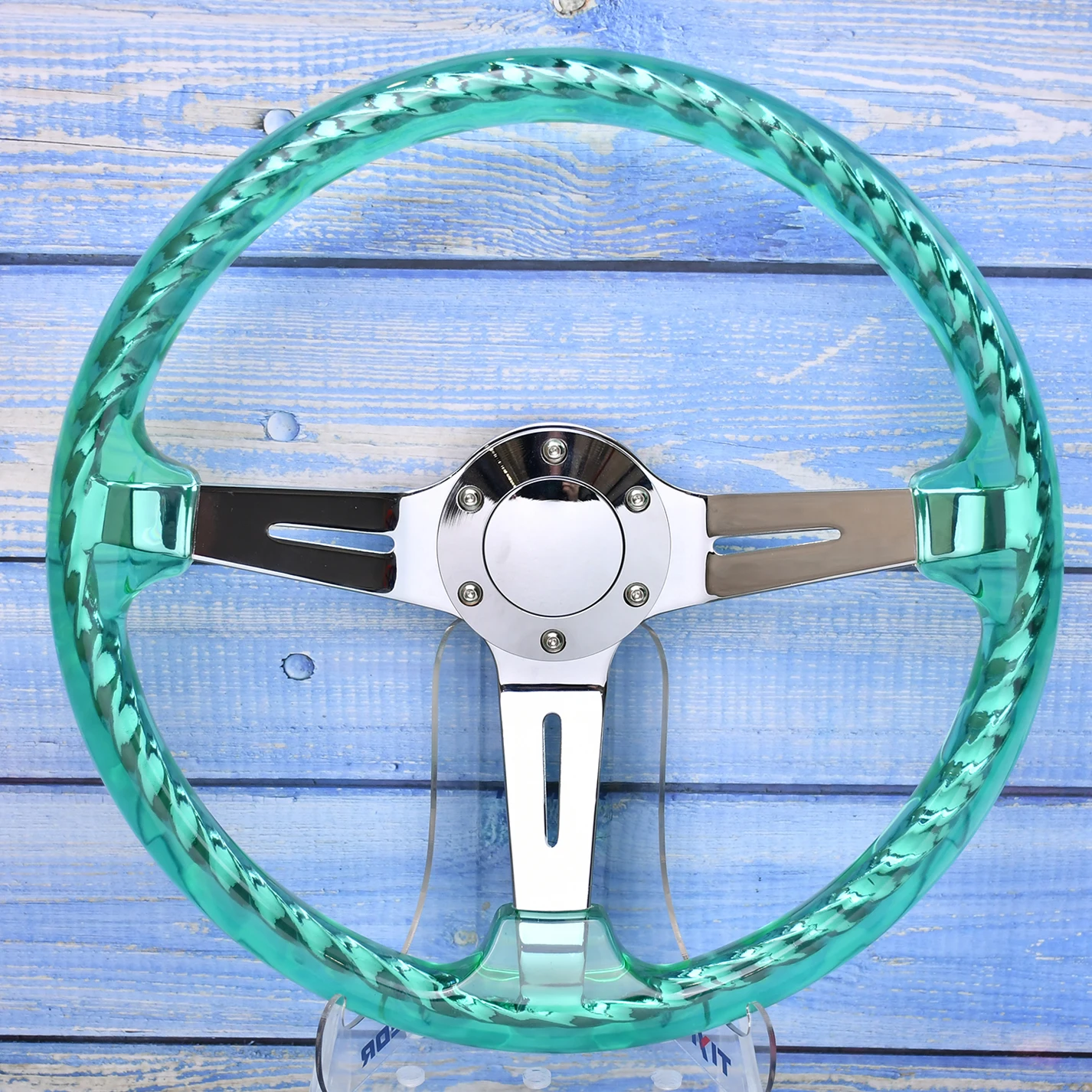 

TIYPEOR Colorful PC Material Automotive Universal 350mm Steering Wheel Personalized Racing Car