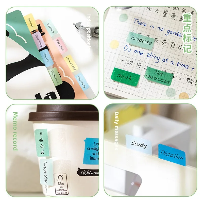 ملصق ملصق لاصق بمؤشر بيرليسسينت قابل للسحب، ملصق تصنيف مكتب الطالب، ملصق مذكرة الرسائل