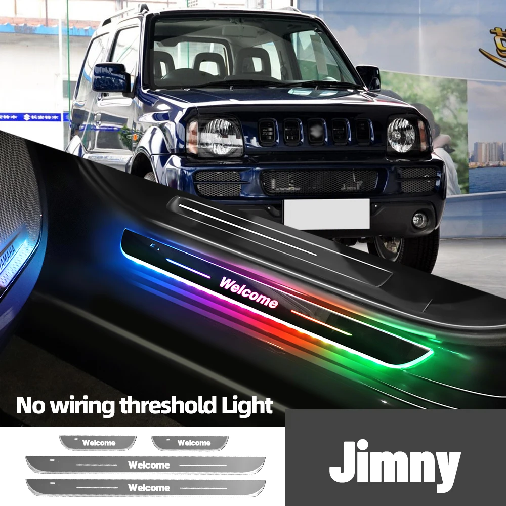 

For Suzuki Jimny JB23 43 33 53 74 64 Sierra Car Door Sill Light Customized Logo LED Welcome Threshold Pedal Lamp Accessories