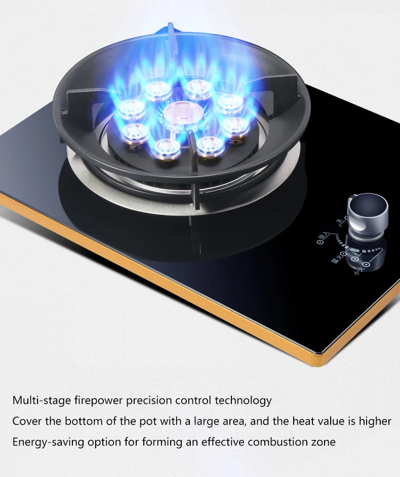 Fornello a gas pieghevole - Design ribaltabile a bruciatore singolo con timer, piano cottura a gas GPL/naturale incorporato per cucina domestica