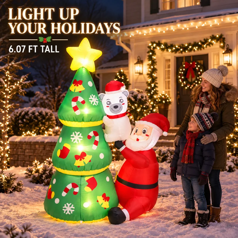 Père Noël gonflable de 1,80 m, - Kids Yard Toys avis et prix