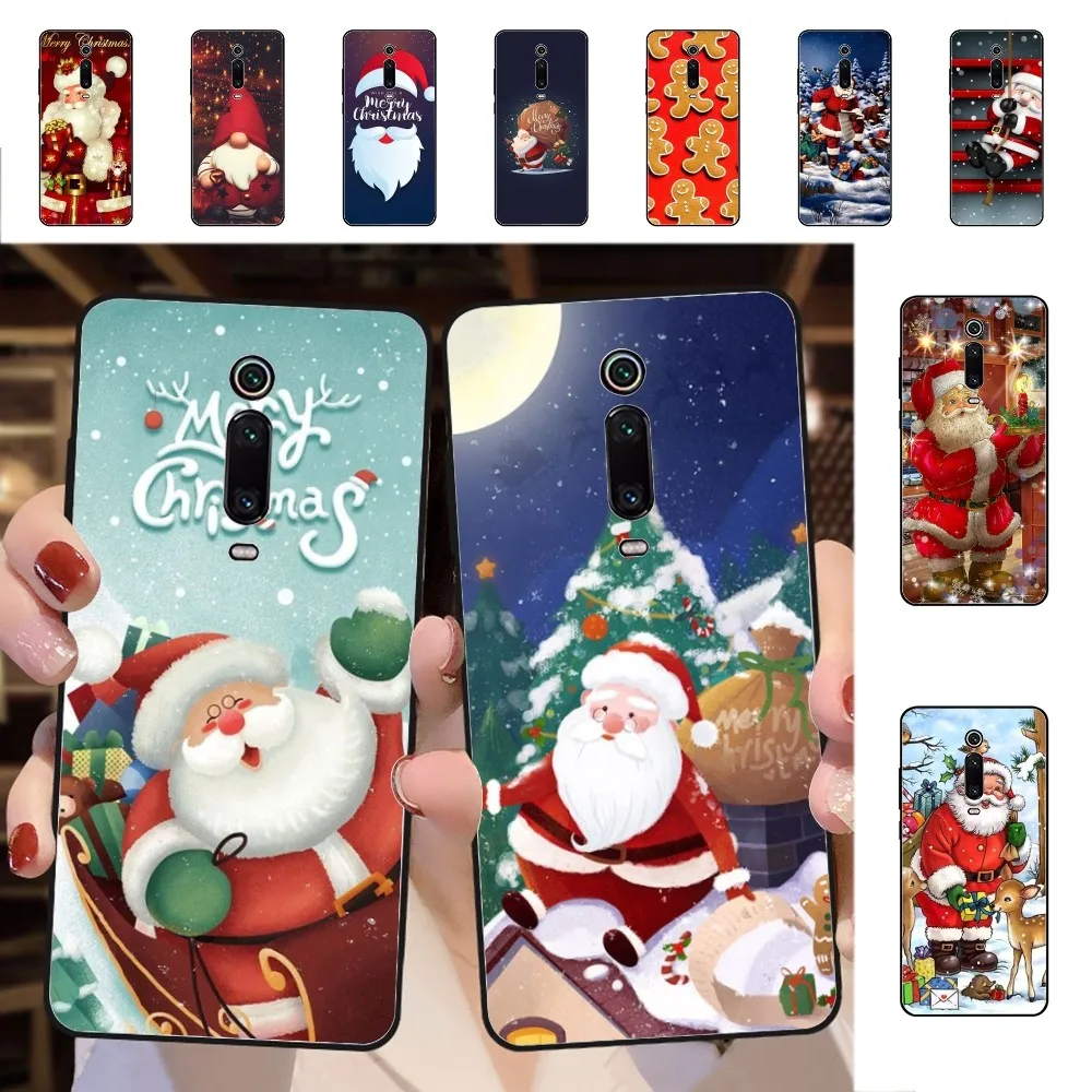 Christmas Cartoon New Year Gift Phone Case For Redmi 5 6 7 8 9 10 plus pro 6 7 8 9 A GO K20 K30 K40 pro plus F3 Fundas