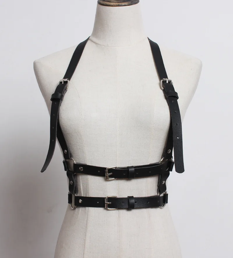 الذكور الأشرطة تي شيرت قميص الظهر الجلود حزام الصدر حزام الكتف فاسق الجلود تسخير BDSM