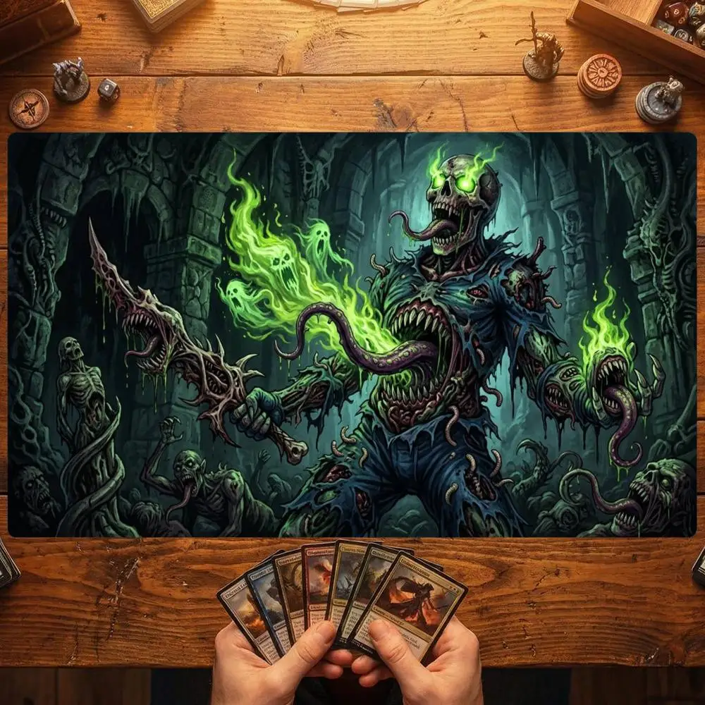35x60 Tree Ent Druid Spielmatte Mauspad mit Magischen Zonen, Spielmatte für MTG/TCG Kampfmatte