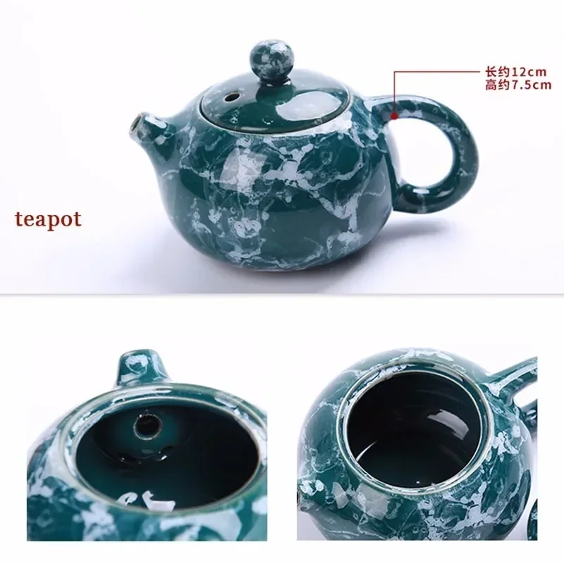 High-end Travel Kung Fu Tea Set Ceramic Chinese Teapot Porcelain Teaset Gaiwan Tea Cups of  Ceremony Tea Pot With Travel Bag