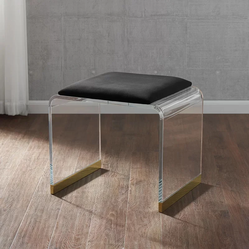 Modern Crystal Clear Acrylic Bench Stool Plexiglass Furniture Chair Stool