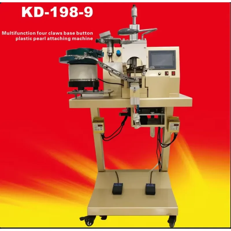 Automatic 4-Claw Rivet Beading Machine for Garment/Shoes/Accessories