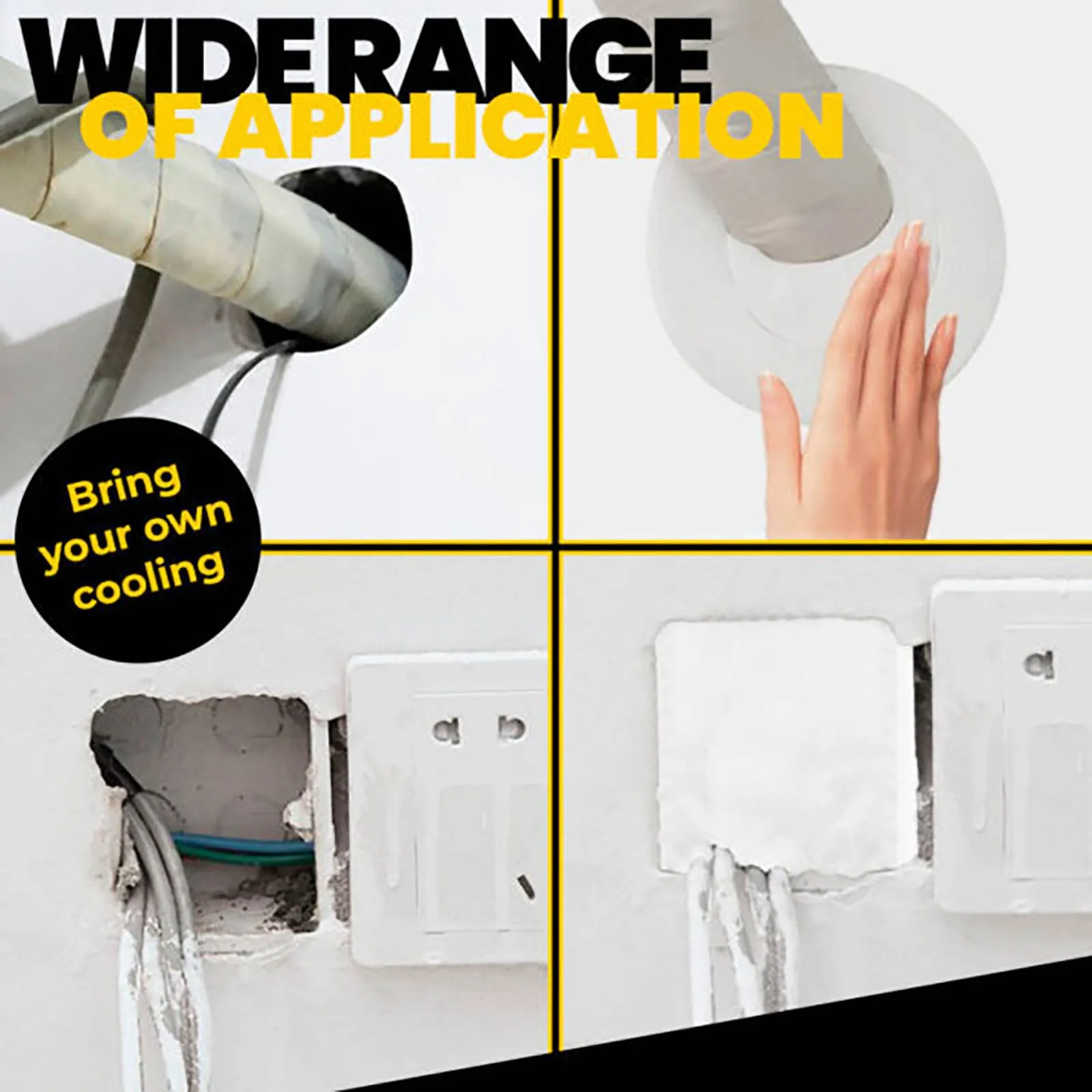 Cola de vedação de buraco de parede, cola de vedação de buraco de ar condicionado, à prova d'água, telha fixa, plasticina, ver buraco de parede, argila, lama de vedação