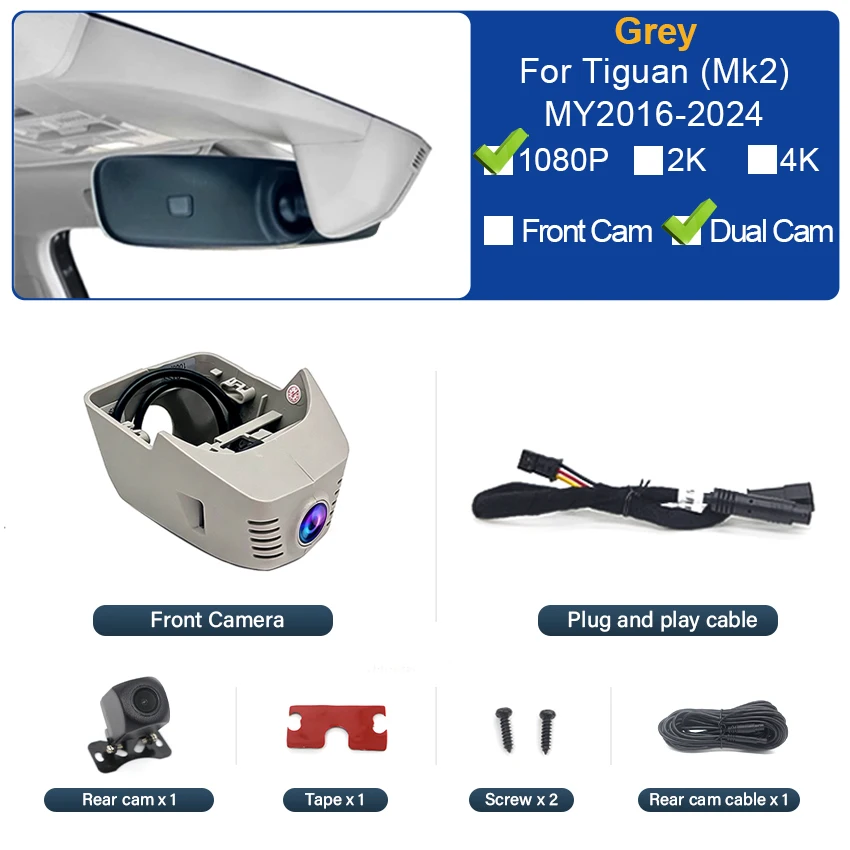 1K Dual Cam(Grey)