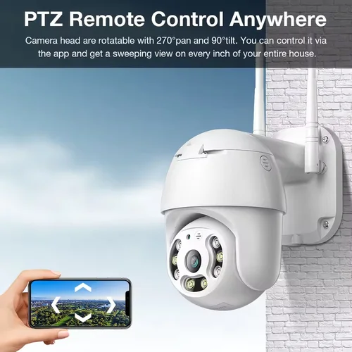 Imagen 2 del producto V380 pro 8MP 4K WiFi cámara de seguridad para el hogar al aire libre IP Monitor inteligente cámara de videovigilancia a todo Color visión nocturna CCTV