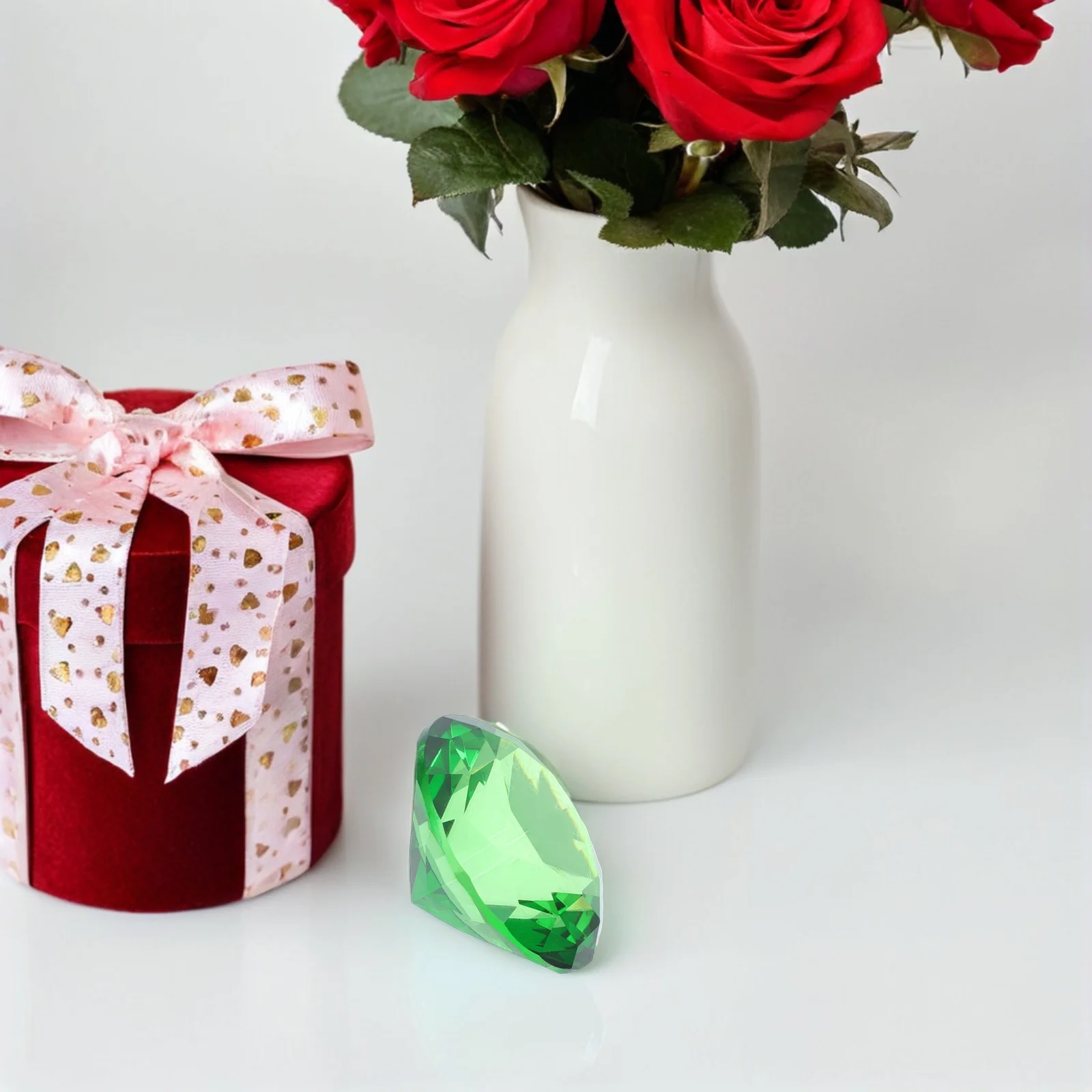 

Artificial Crystal Diamonds Decorative Ornament 60mm Elegant Wedding Home Bridal Shower Faux Diamond Decoration