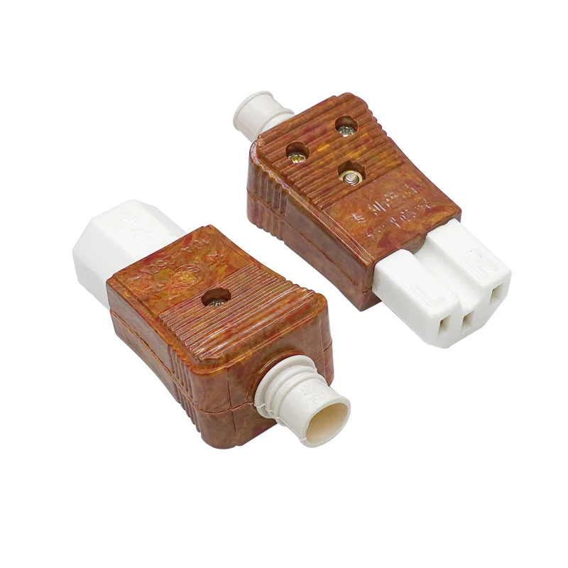 CE Copper IEC320 C13 C14 C15 UPS PDU Connector Power Cord Rewirable Cable Wiring Plug Female AC Power Socket Plug