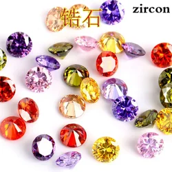 Top Quality Multicolour Round Natural Zircon, Super Flash Pointback Rhinestones, Use for Diy/Wedding Dress/Jewellery Accessories