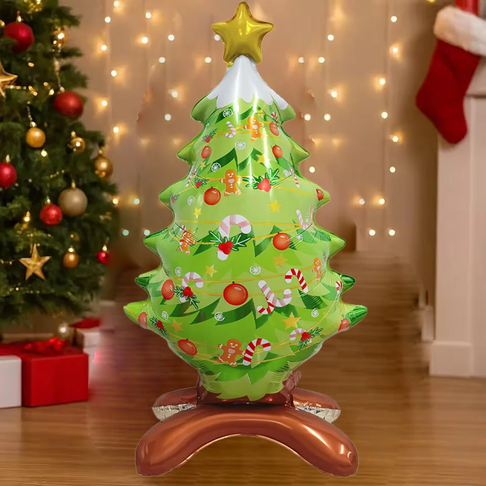 45x105cm Weihnachten Stehende Folienballons Weihnachtsbaum Weihnachtsmann Schneemann Nussknacker Weihnachtsfolienballon Neujahrsballon