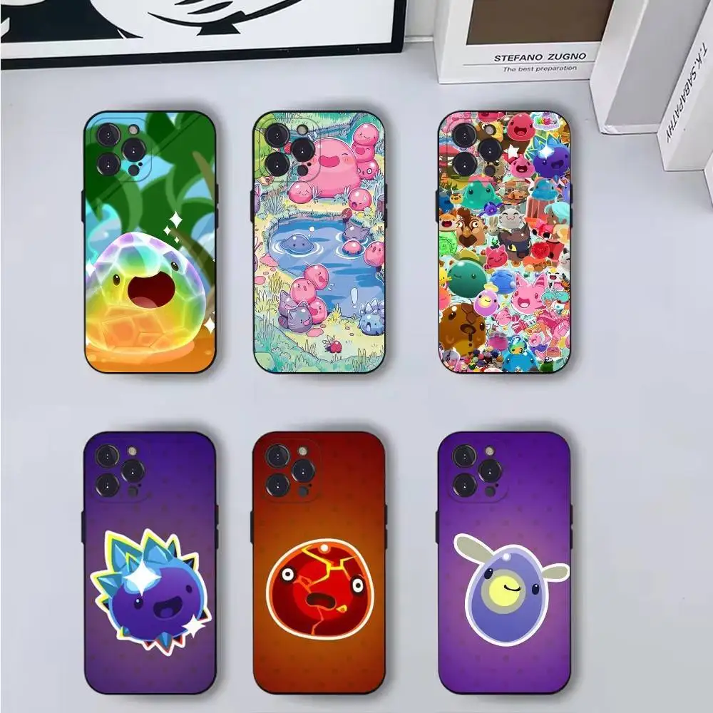 

Game S-Slime Rancher Phone Case Phone Case For iPhone 16,15,14,13,12,11,Pro,X,XS,Max,XR,Plus,Mini Soft Black Cover