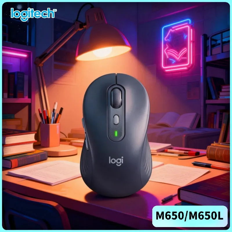 

Эргономичная мышь Logitech M650/M650L — бесшумные нажатия, экологичный переработанный пластик, отслеживание до 4000 DPI, радиус действия 10 м